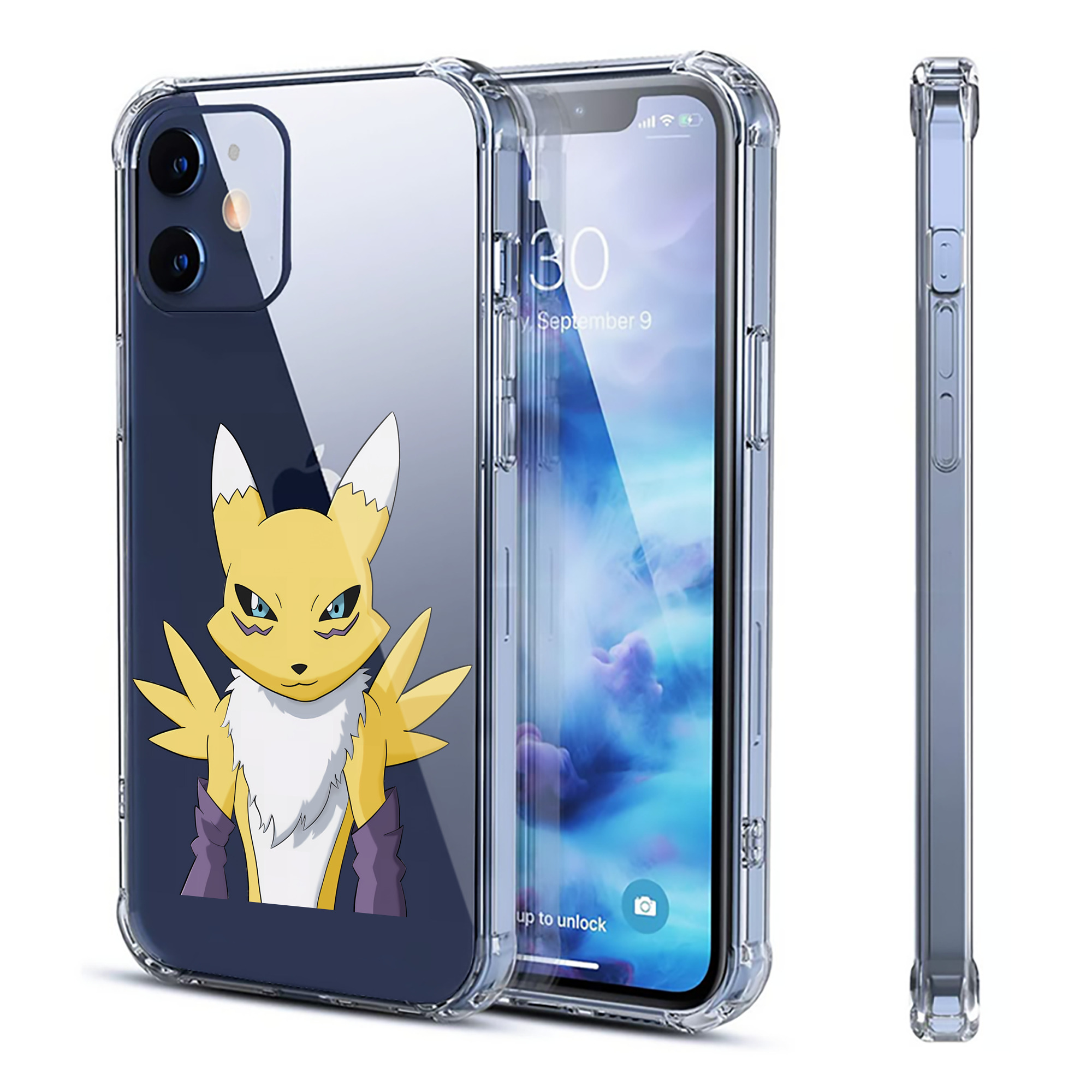 （画像用） Digimon デジタルモンスター/デジモン 【iPhone 12シリーズ対応】透明スマホケース（クリアソフトケース）